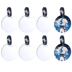 Sublimation MDF Luggage Tags Blanks White Blank Travel Bag Baggage Tags with Strap Double Side Printable