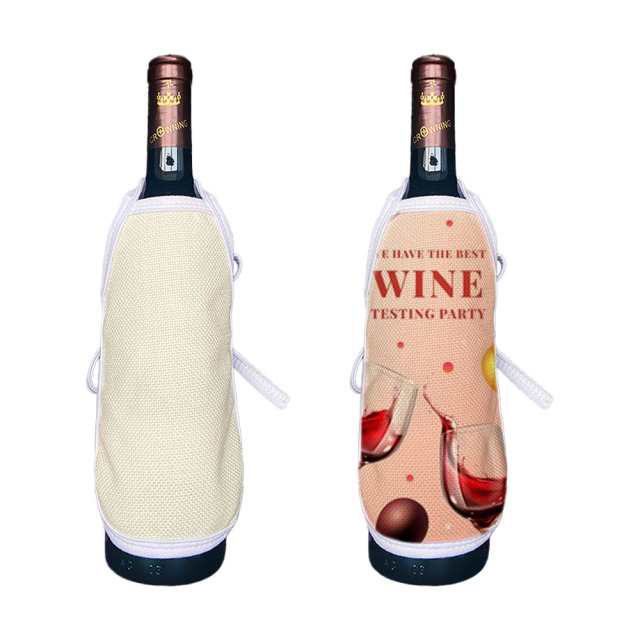 Custom Sublimation Blank Cotton Linen Red Wine Bottle Apron Custom Apron