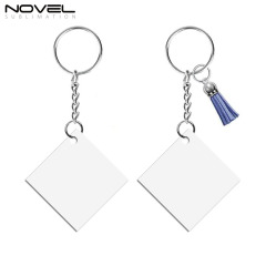 Sublimation MDF Keychains with Tassel MDF Key Ring 6 Shapes Sublimation Blank Keyring 30pcs/set