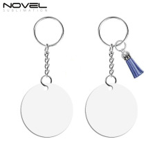 Sublimation MDF Keychains with Tassel MDF Key Ring 6 Shapes Sublimation Blank Keyring 30pcs/set
