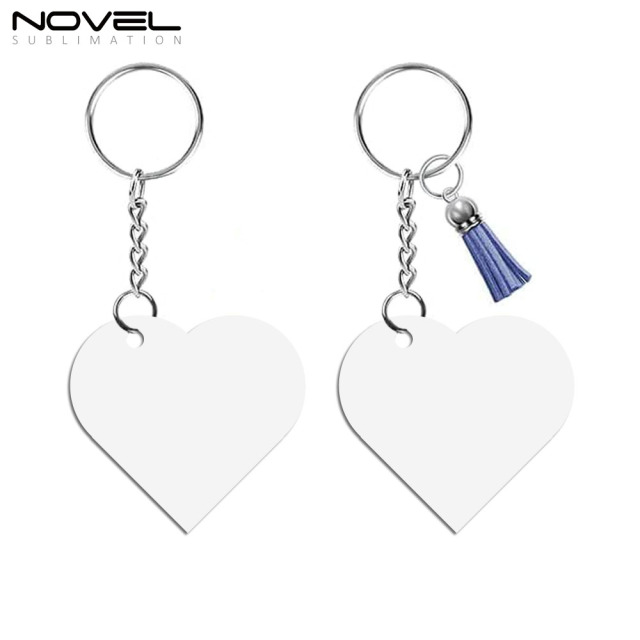 Sublimation MDF Keychains with Tassel MDF Key Ring 6 Shapes Sublimation Blank Keyring 30pcs/set