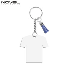 Sublimation MDF Keychains with Tassel MDF Key Ring 6 Shapes Sublimation Blank Keychain 30pcs/set