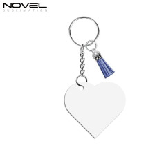 Sublimation MDF Keychains with Tassel MDF Key Ring 6 Shapes Sublimation Blank Keyring 30pcs/set
