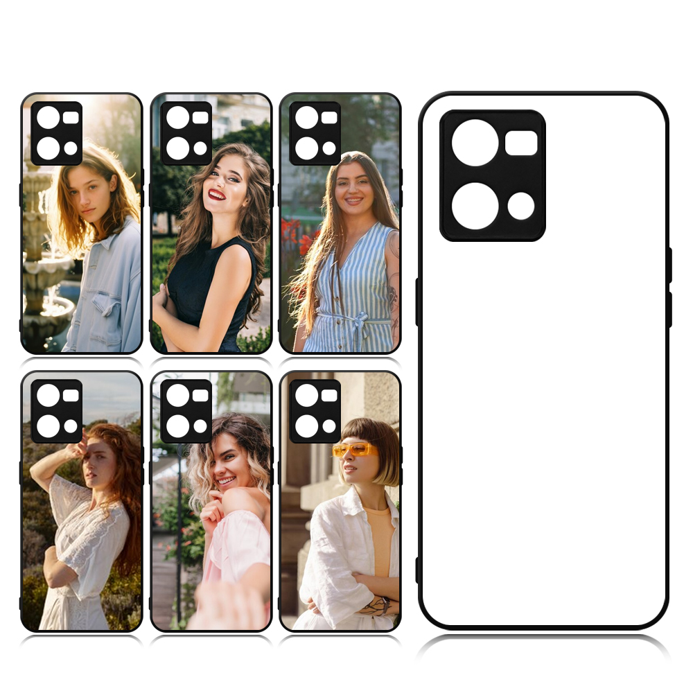 Smooth Sides!!! For OPPO Reno 7 4G,Reno 9 Pro Plus Sublimation Blank DIY Soft TPU + PC Phone Cover With Aluminum Sheet