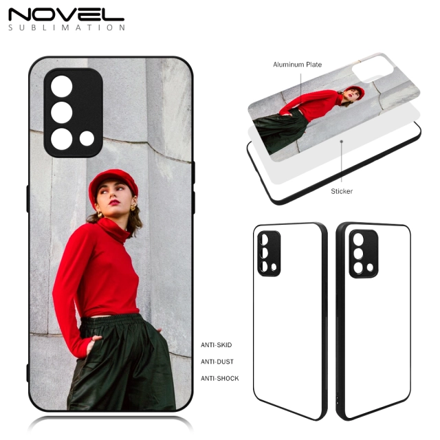 Smooth Sides!!! For Oppo A74 4G/F19,A58 /A57 4G/A57e 4G/A57S 4G/A77 4G Sublimation 2D TPU Case Cover With Aluminum Insert