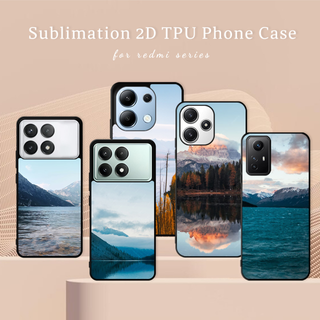 New Arrival Sublimation Blank 2D TPU Phone Case for Redmi 12 4G/5G DIY Shell with Aluminum Sheet