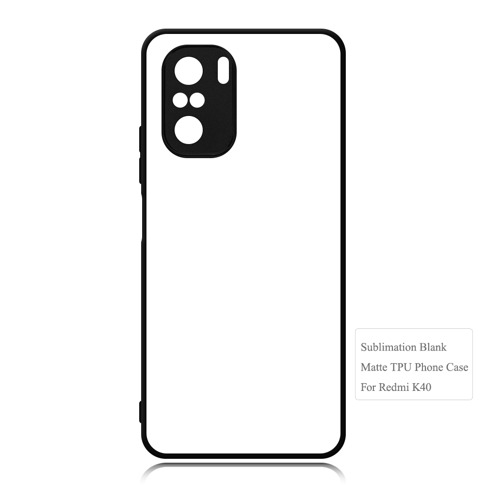 Smooth Sides!!! Sublimation Blank 2D TPU Phone Case Cover With Metal Insert For Redmi K40