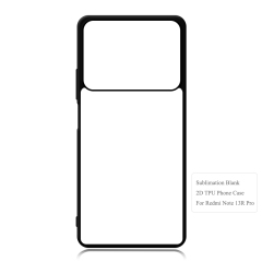 New Arrival Sublimation Blank 2D TPU Phone Case for Redmi Note 13R PRO DIY Shell With Aluminum Sheet