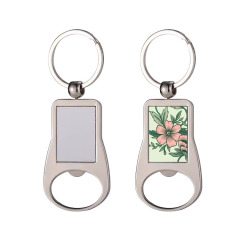 New Arrival Personalized Sublimation Blank Bottle Opener Keychain Beer Opener Metal Keyring
