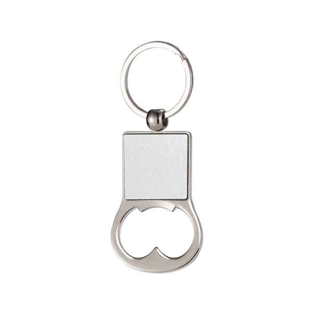 New Arrival Personalized Sublimation Blank Bottle Opener Keychain Beer Opener Metal Keyring