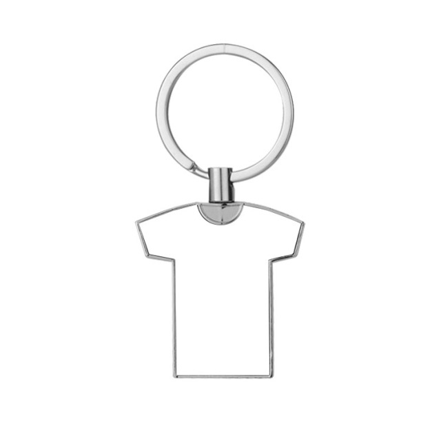 New!!! Personalized Sublimation Blank T-shirt Shape Keychain Metal Keyring