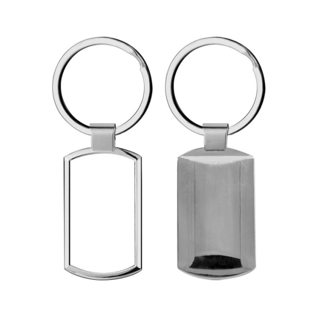 DIY Sublimation Blank Metal Keychain Rectangle Keyring Bag Charms Accessories