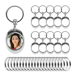 Token Key Chain Metal Magnet Keychains Dye Sublimation Blanks Stainless steel Pendants Gifts Bag Charms Accessories