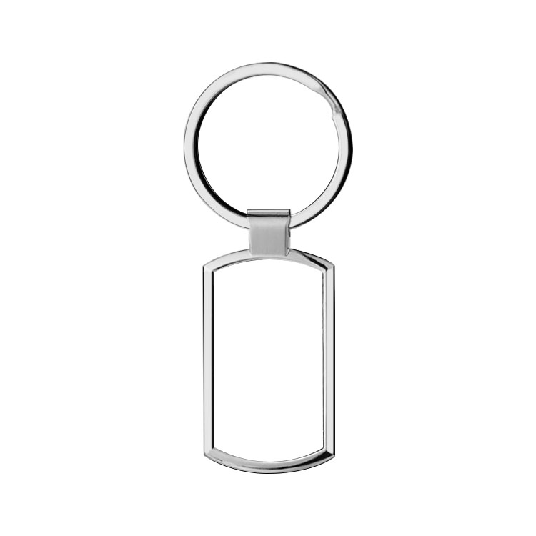 DIY Sublimation Blank Metal Keychain Rectangle Keyring Bag Charms Accessories