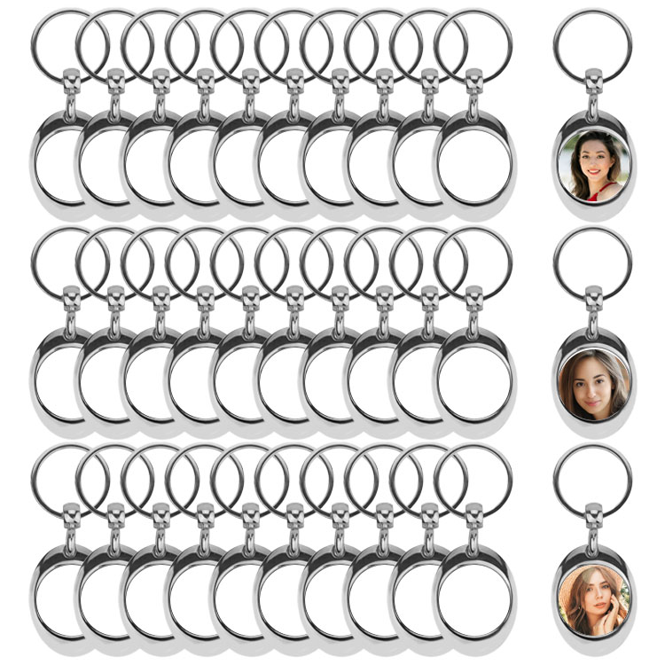 Token Key Chain Metal Magnet Keychains Dye Sublimation Blanks Stainless steel Pendants Gifts Bag Charms Accessories Customized keyring