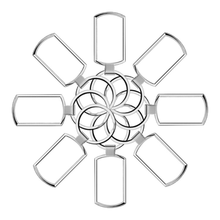 DIY Sublimation Blank Metal Keychain Rectangle Keyring Bag Charms Accessories