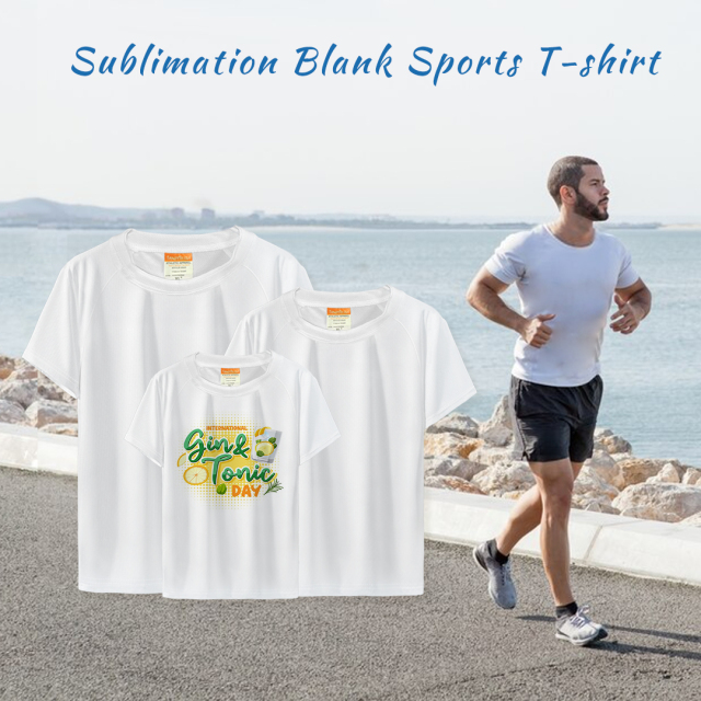 Sublimation Blank Polyester T-shirt for Kids,Women,Men White T-shirt Sport T-shirt