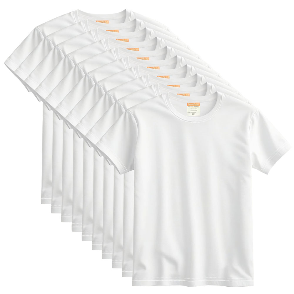 Sublimation Blank Milk Silk Polyester T-shirt for Kids,Women,Men White T-shirt