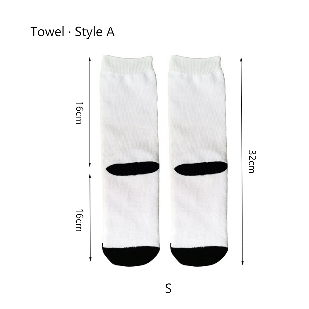 Sublimation White Socks Polyester Socks Blank Heat Transfer Socks