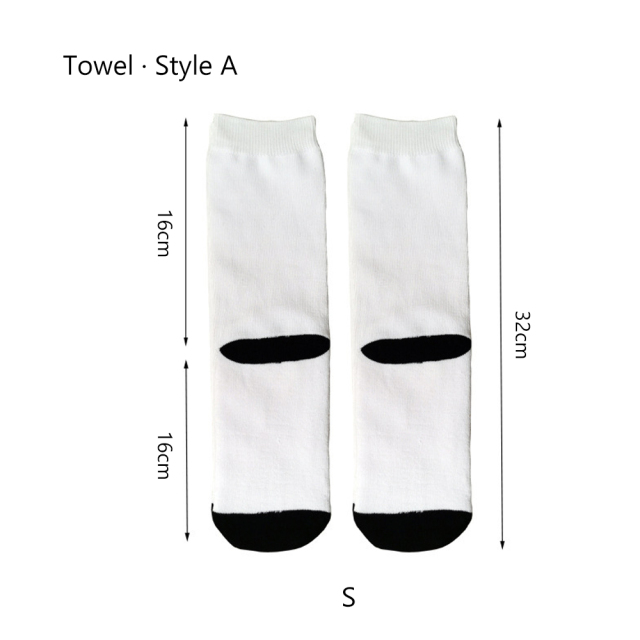 Sublimation White Socks Polyester Socks Blank Heat Transfer Socks