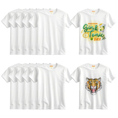 Sublimation Blank Milk Silk Polyester T-shirt for Kids,Women,Men White T-shirt