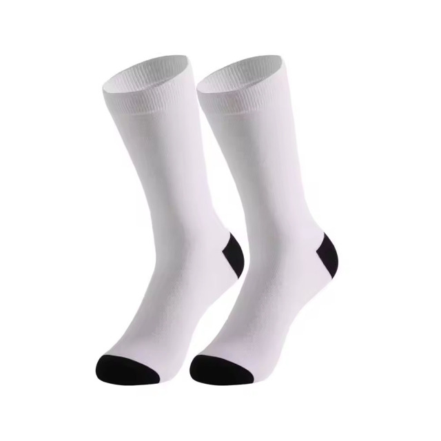 Sublimation White Socks Polyester Socks Blank Heat Transfer Socks