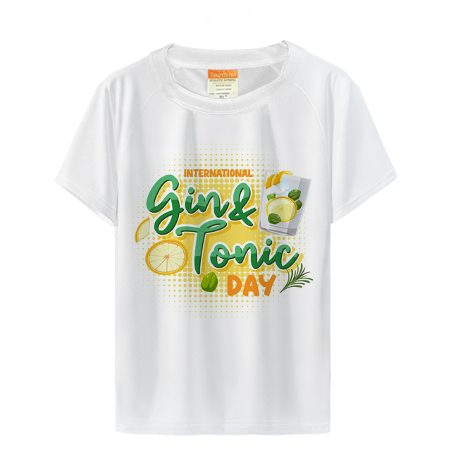 Sublimation Blank Polyester T-shirt for Kids,Women,Men White T-shirt Sport T-shirt