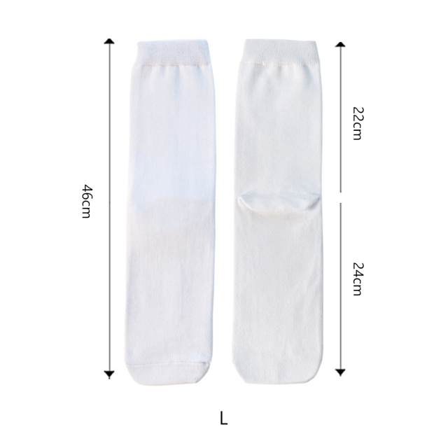 Sublimation White Socks Polyester Socks Blank Heat Transfer Socks