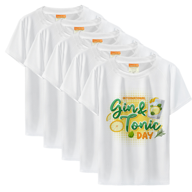 Sublimation Blank Polyester T-shirt for Kids,Women,Men White T-shirt Sport T-shirt