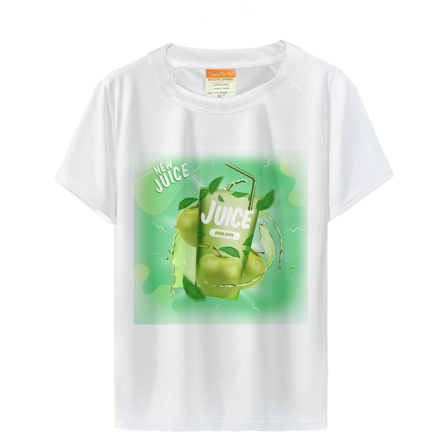 Sublimation Blank Polyester T-shirt for Kids,Women,Men White T-shirt Sport T-shirt