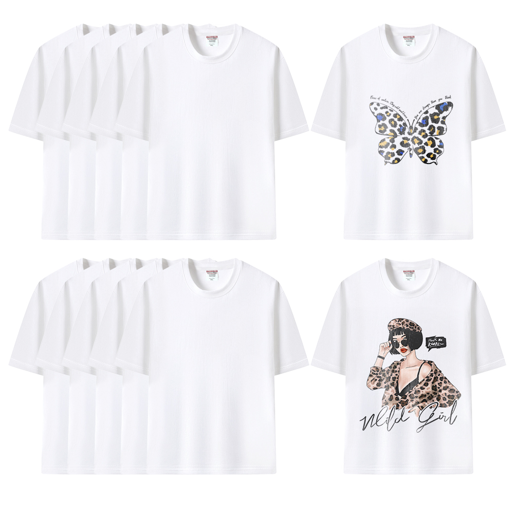 Sublimation Blank Polyester T-shirt for Kids, Women, Men White T-shirt Modal T-shirt