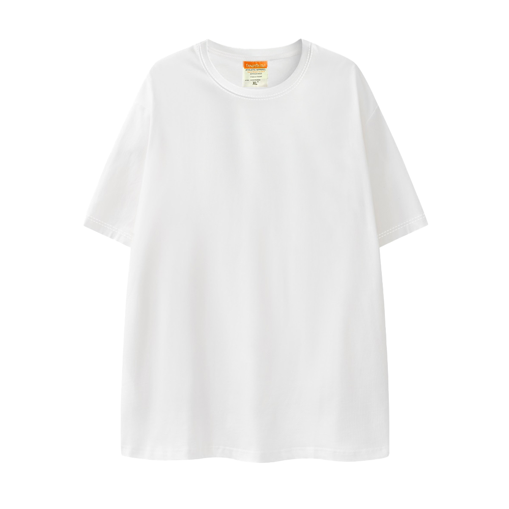 Sublimation Blank Inner Cotton,Outer Polyester T-shirt for Adult White T-shirt