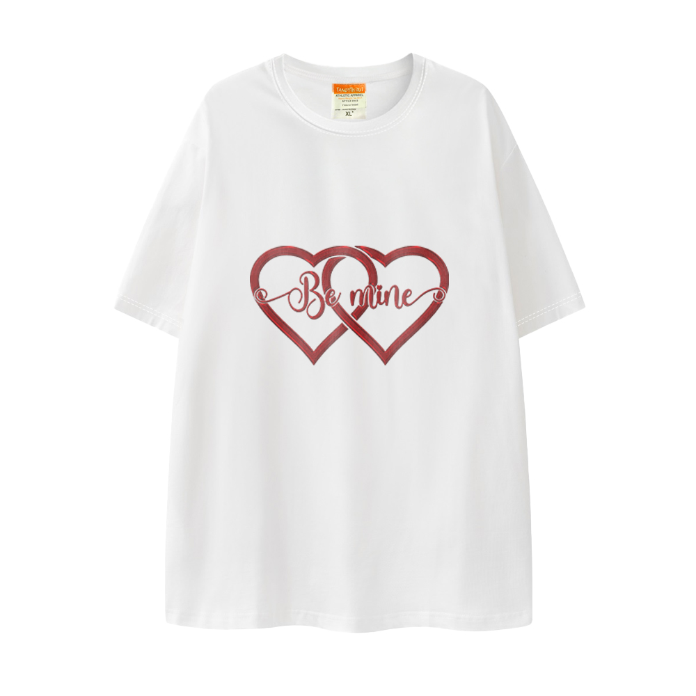 Sublimation Blank Inner Cotton,Outer Polyester T-shirt for Adult White T-shirt
