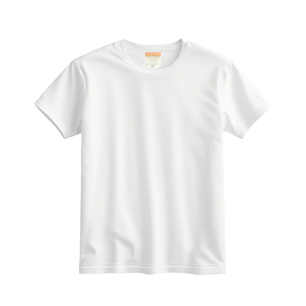 Sublimation Blank Milk Silk Polyester T-shirt for Kids,Women,Men White T-shirt