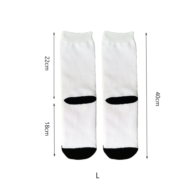 Sublimation White Socks Polyester Socks Blank Heat Transfer Socks