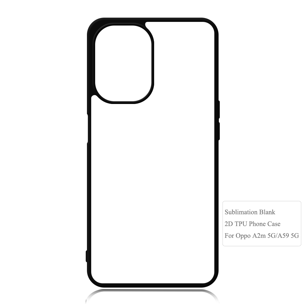 For Oppo A59 5G/A2M 5G,A57 5G /A73/ A72/ A77/ A94 A96Sublimation 2D TPU Case With Aluminum Insert DIY Silicone Phone Shell