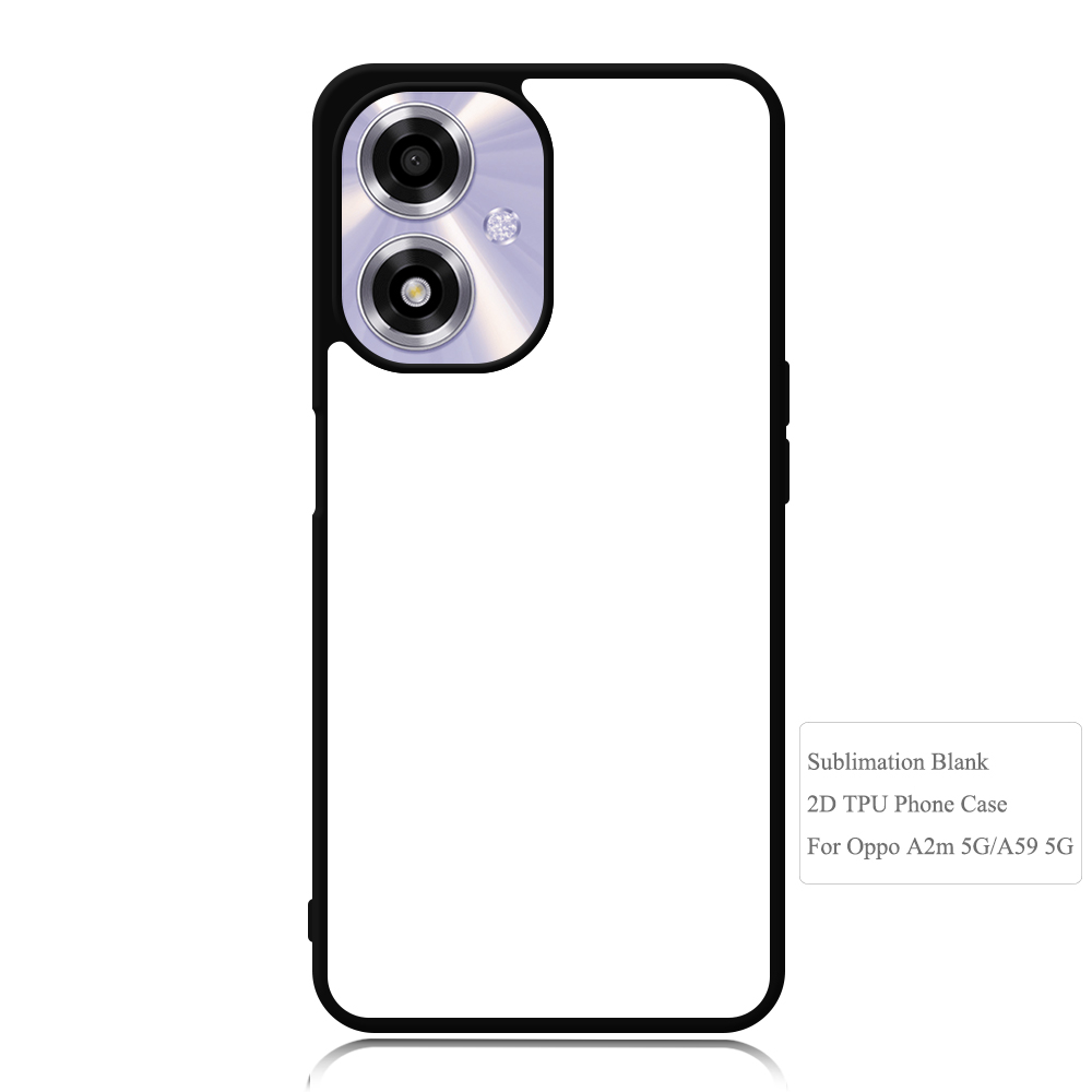 For Oppo A59 5G/A2M 5G,A57 5G /A73/ A72/ A77/ A94 A96Sublimation 2D TPU Case With Aluminum Insert DIY Silicone Phone Shell