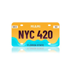 New Arrival Sublimation License Plate Metal Aluminum Car Tag Custom Picture Design for Blank License Plates