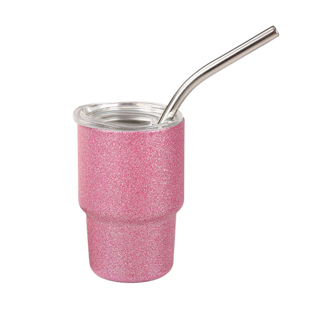 New Arrival 2oz/3oz Sublimation Stainless Steel Mug Mini Tumbler Shot Glass with Straw and Lid