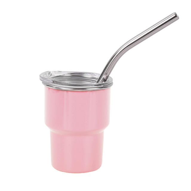 New Arrival 2oz/3oz Sublimation Stainless Steel Mug Mini Tumbler Shot Glass with Straw and Lid