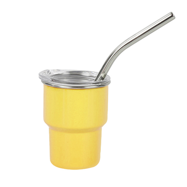 New Arrival 2oz/3oz Sublimation Stainless Steel Mug Mini Tumbler Shot Glass with Straw and Lid