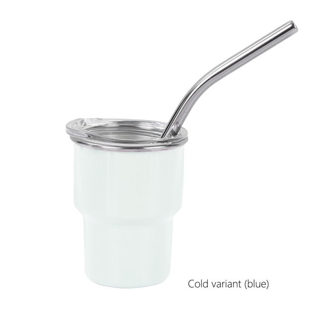 New Arrival 2oz/3oz Sublimation Stainless Steel Mug Mini Tumbler Shot Glass with Straw and Lid