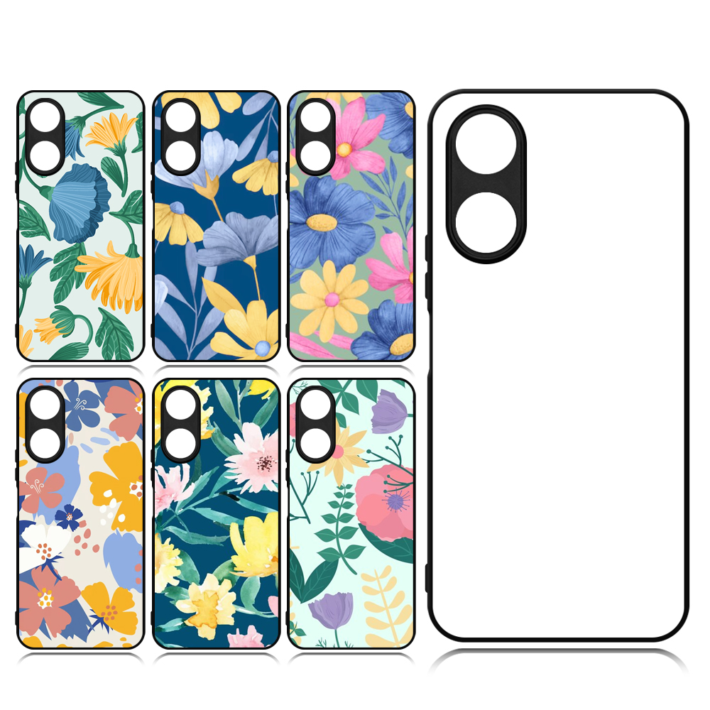 Smooth Sides!!! For Honor Play 40C,Honor Play 50 Sublimation Blank 2D TPU Phone Case With Aluminum Insert