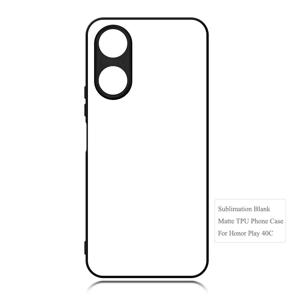 Smooth Sides!!! For Honor Play 40C,Honor Play 50 Sublimation Blank 2D TPU Phone Case With Aluminum Insert