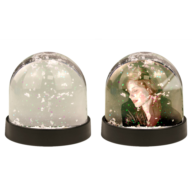 New Arrival Sublimation Photo Snow Globe with Black Base Creative Gifts Customized Photo Frame