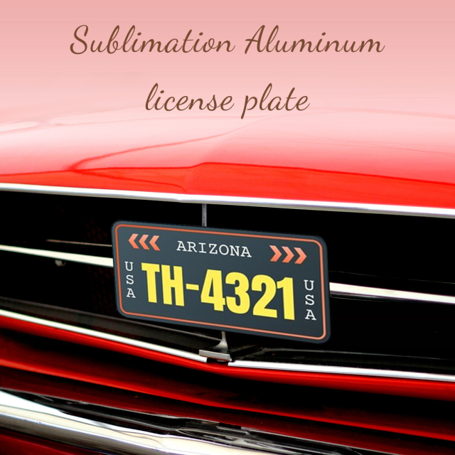 New Arrival Sublimation License Plate Metal Aluminum Car Tag Custom Picture Design for Blank License Plates