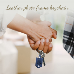 New Arrival Sublimation PU Frame DIY Keychain Heat Transfer Keyring