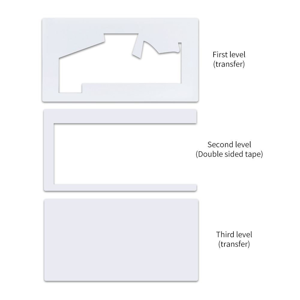 New Arrival Sublimation MDF Three-Layer Money Card Creative Gift