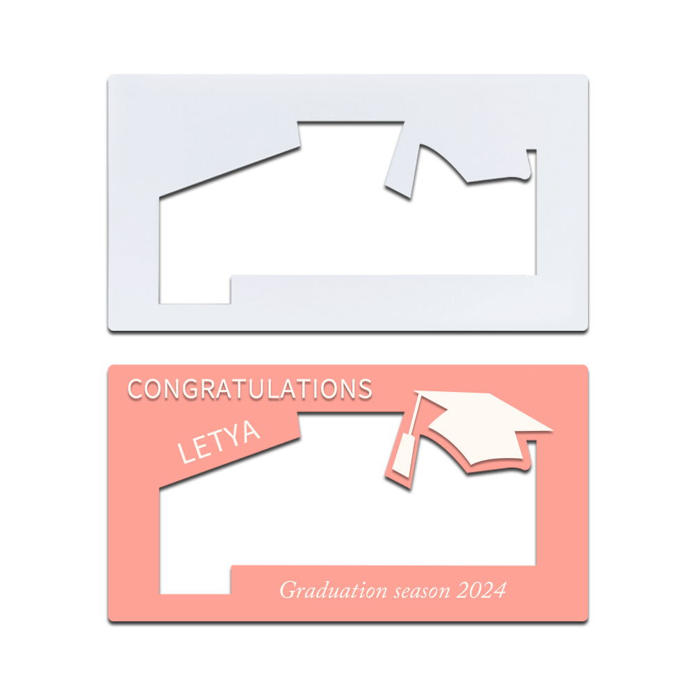 New Arrival Sublimation MDF Three-Layer Money Card Creative Gift