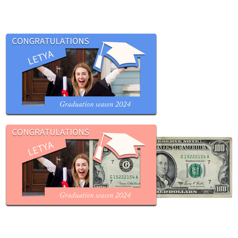 New Arrival Sublimation MDF Three-Layer Money Card Creative Gift